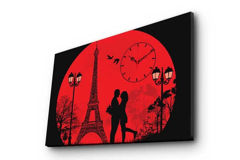 Dekorativ Canvasbilde med Klokke, Flerfarget