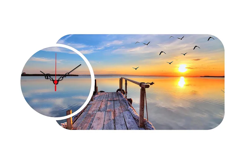 Dekorativ MDF-klokke (2 stk) 68x32, undefined