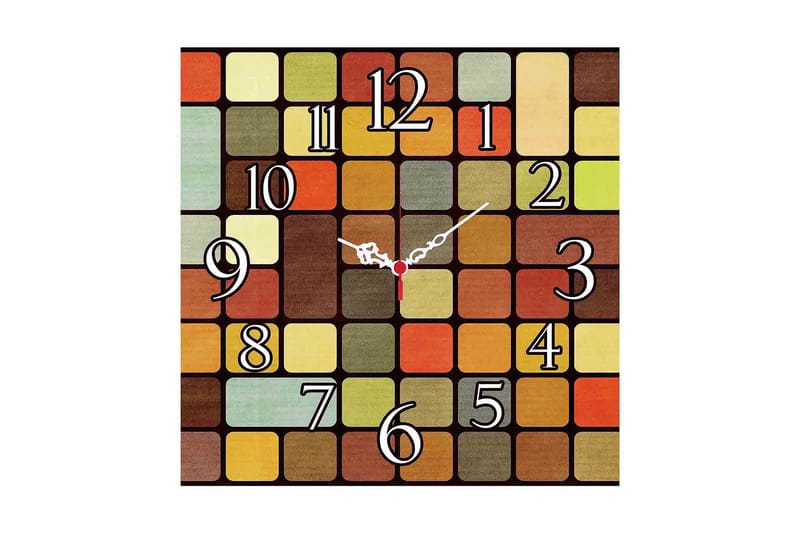 Dekorativ MDF-klokke 40x40 - Innredning - Veggdekorasjon - Veggklokke