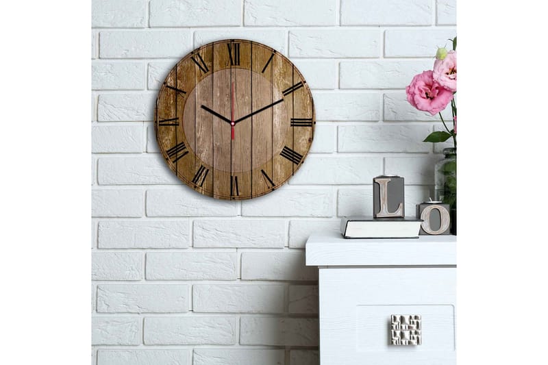 Dekorativ MDF-Klokke - Flerfarget - Innredning - Veggdekorasjon - Veggklokke