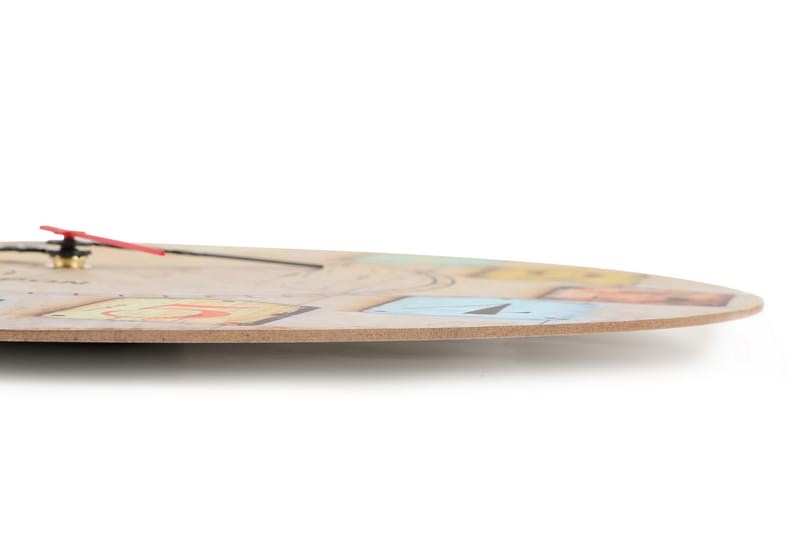 Dekorativ MDF-Klokke - Flerfarget - Innredning - Veggdekorasjon - Veggklokke