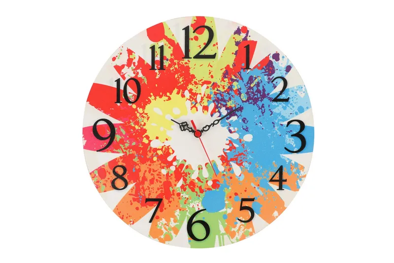 Dekorativ MDF-Klokke, Flerfarget