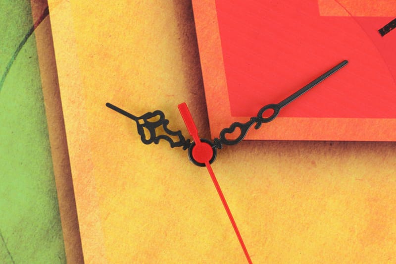 Dekorativ MDF-Klokke - Flerfarget - Innredning - Veggdekorasjon - Veggklokke