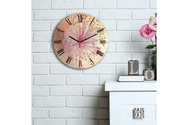 Dekorativ MDF-Klokke - Flerfarget - Innredning - Veggdekorasjon - Veggklokke