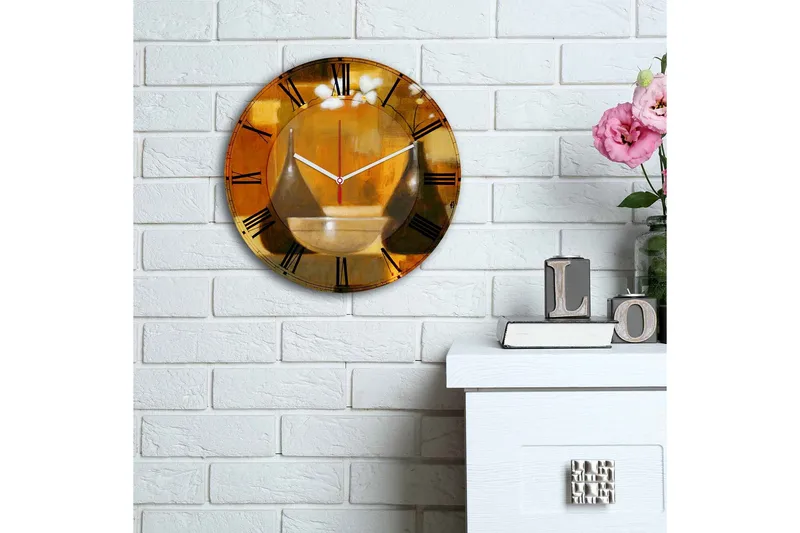 Dekorativ MDF-Klokke - Flerfarget - Innredning - Veggdekorasjon - Veggklokke