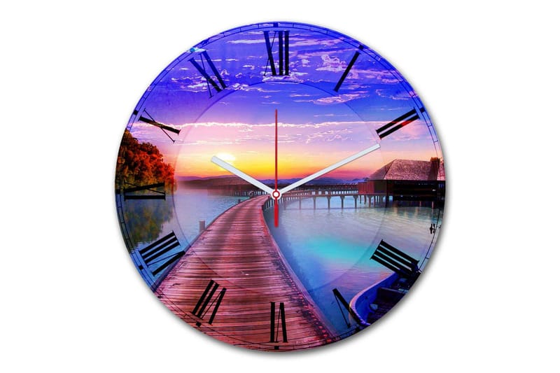 Dekorativ MDF-Klokke, Flerfarget