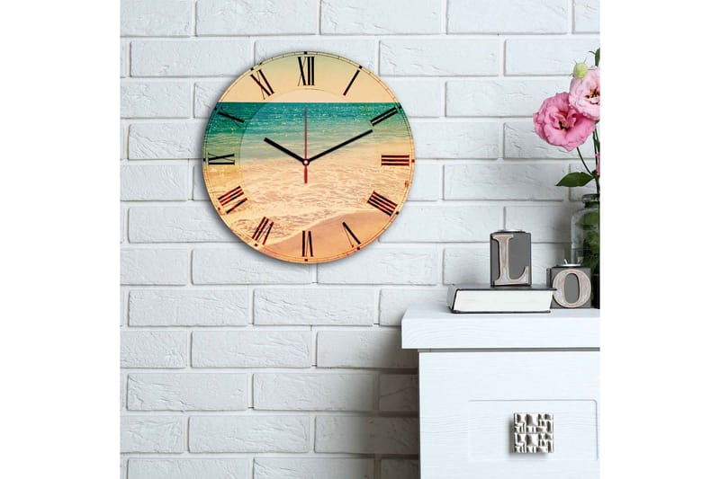 Dekorativ MDF-Klokke - Flerfarget - Innredning - Veggdekorasjon - Veggklokke