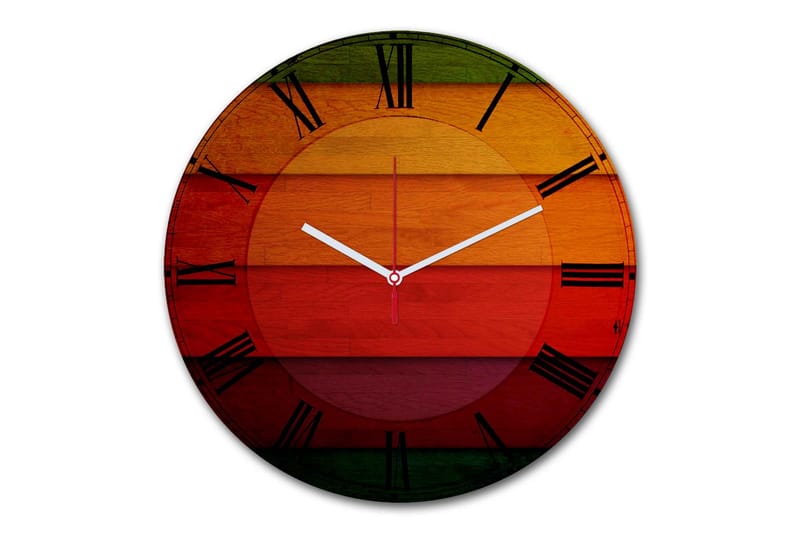 Dekorativ MDF-Klokke - Flerfarget - Dekorasjon - Veggklokke