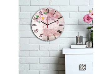Dekorativ MDF Veggklokke 30 cm - Flerfarget - Innredning - Veggdekorasjon - Veggklokke
