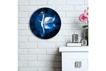 Dekorativ MDF Veggklokke 30 cm - Flerfarget - Innredning - Veggdekorasjon - Veggklokke