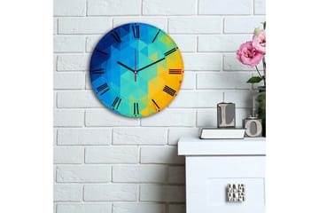 Dekorativ MDF Veggklokke 30 cm - Flerfarget - Innredning - Veggdekorasjon - Veggklokke