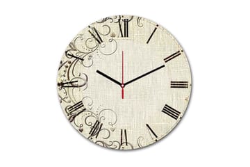 Dekorativ MDF Veggklokke 30 cm - Flerfarget - Innredning - Veggdekorasjon - Veggklokke
