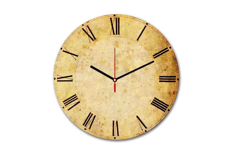 Dekorativ MDF Veggklokke 30 cm, Flerfarget