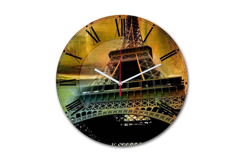 Dekorativ MDF Veggklokke 30 cm - Flerfarget - Innredning - Veggdekorasjon - Veggklokke