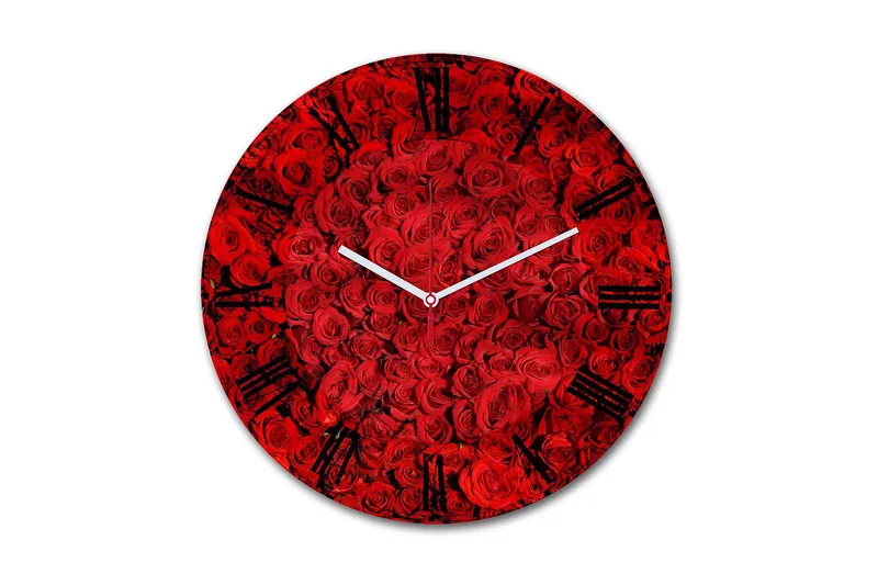 Dekorativ MDF Veggklokke 30 cm, Flerfarget