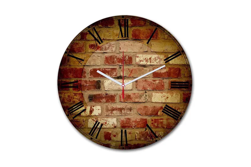 Dekorativ MDF Veggklokke 30 cm, Flerfarget