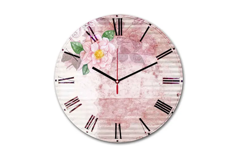 Dekorativ MDF Veggklokke 30 cm, Flerfarget