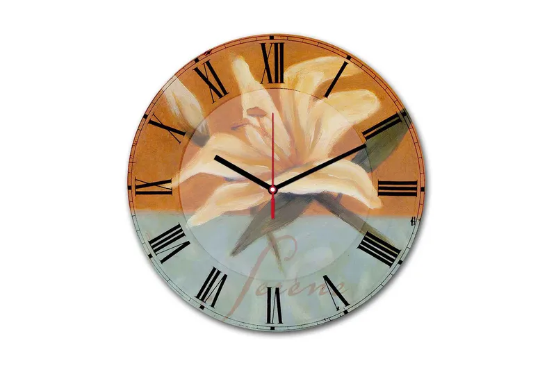 Dekorativ MDF Veggklokke 30 cm, Flerfarget