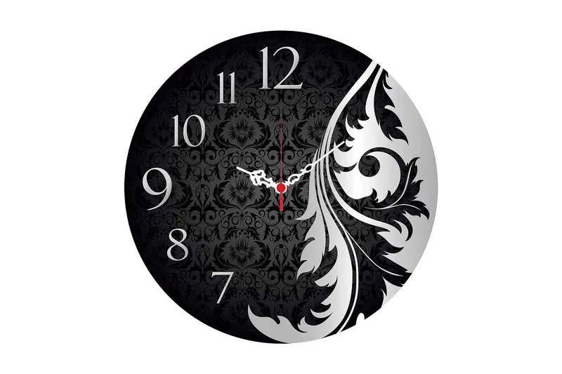 Dekorativ MDF Veggklokke 40 cm, Flerfarget