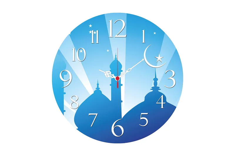 Dekorativ MDF Veggklokke 40 cm, Flerfarget