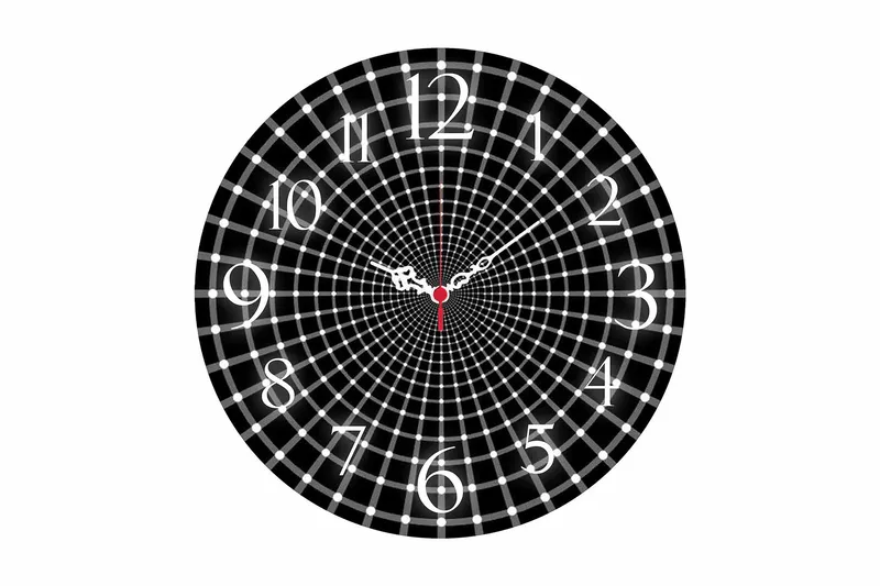 Dekorativ MDF Veggklokke 40 cm, Flerfarget