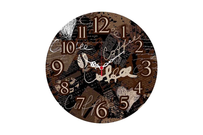 Dekorativ MDF Veggklokke 40 cm, Flerfarget