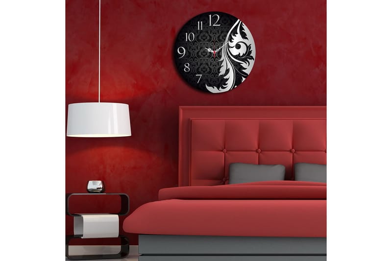 Dekorativ MDF Veggklokke 40 cm - Flerfarget - Innredning - Veggdekorasjon - Veggklokke