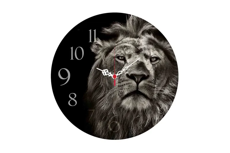 Dekorativ MDF Veggklokke 40 cm, Flerfarget