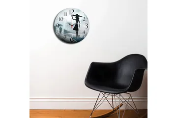 Dekorativ MDF Veggklokke 40 cm - Flerfarget - Innredning - Veggdekorasjon - Veggklokke