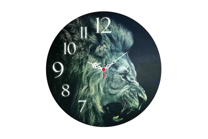 Dekorativ MDF Veggklokke 40 cm, Flerfarget