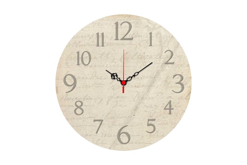 Dekorativ MDF Veggklokke 40 cm, Flerfarget