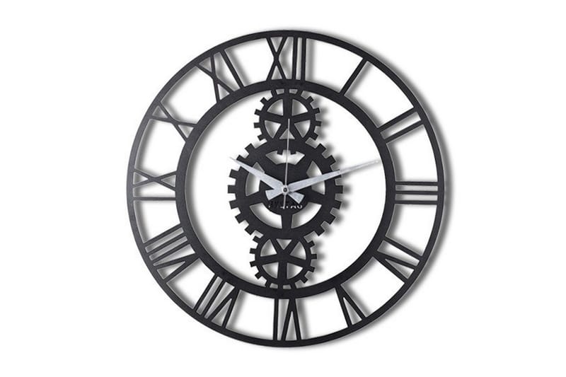 Dekorativ Metallveggklokke - Svart - Innredning - Veggdekorasjon - Veggklokke