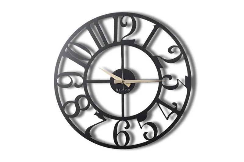 Dekorativ Metallveggklokke - Svart - Innredning - Veggdekorasjon - Veggklokke