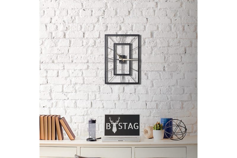 Dekorativ Metallveggklokke - Svart - Innredning - Veggdekorasjon - Veggklokke