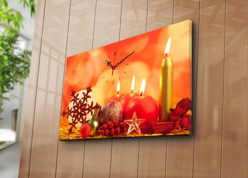 Dekorativ Veggklokke 45x70 cm - Flerfarget - Innredning - Veggdekorasjon - Veggklokke