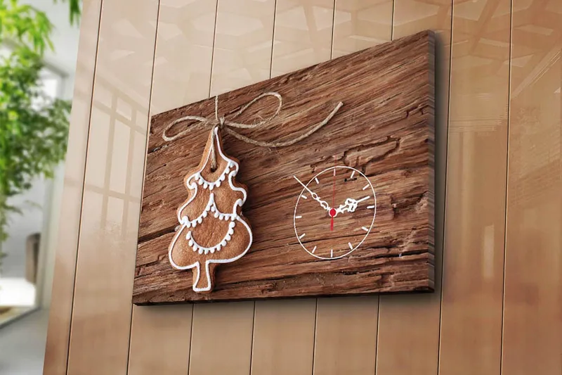 Dekorativ Veggklokke 45x70 cm, Flerfarget