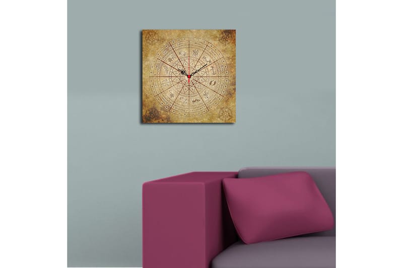 Diyadin Dekorklokke 40x40 cm - Flerfarget - Innredning - Veggdekorasjon - Veggklokke