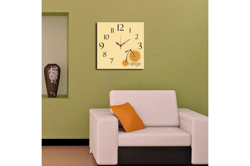 Diyadin Dekorklokke 40x40 cm - Flerfarget - Innredning - Veggdekorasjon - Veggklokke