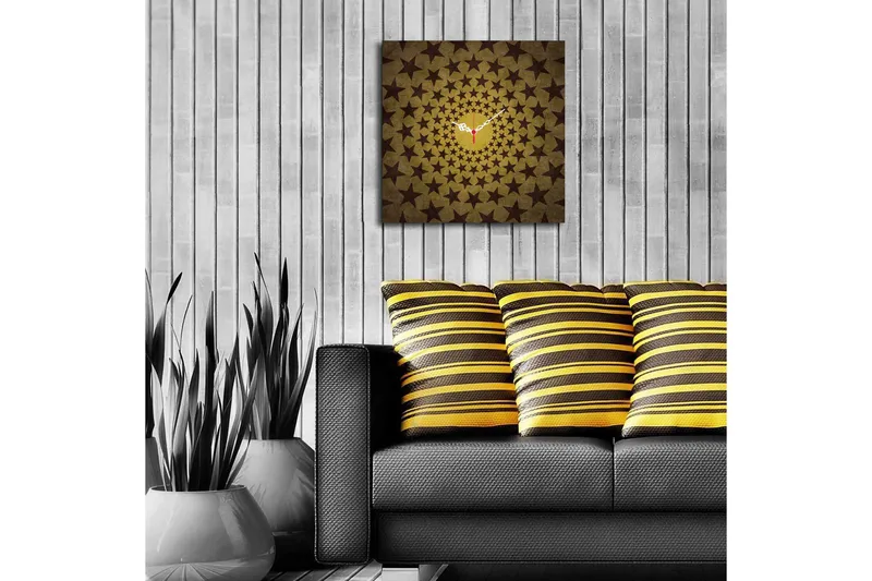 Diyadin Dekorklokke 40x40 cm - Flerfarget - Innredning - Veggdekorasjon - Veggklokke