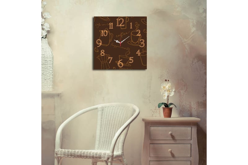 Diyadin Dekorklokke 40x40 cm Kitchen - Flerfarget - Innredning - Veggdekorasjon - Veggklokke