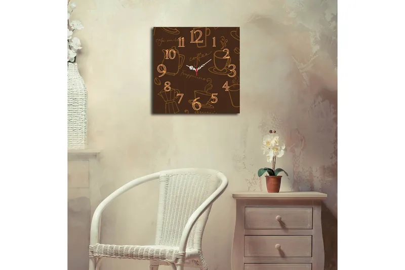 Diyadin Dekorklokke 40x40 cm Kitchen - Flerfarget - Innredning - Veggdekorasjon - Veggklokke