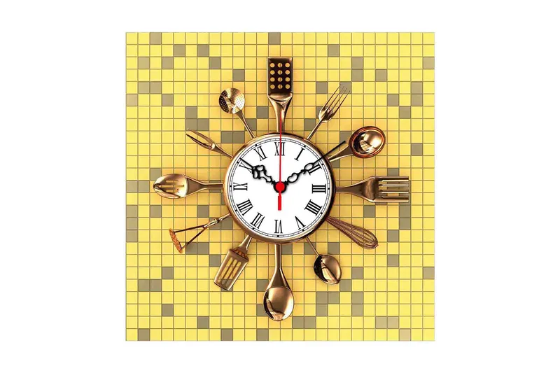 Diyadin Dekorklokke 40x40 cm Kitchen, Flerfarget