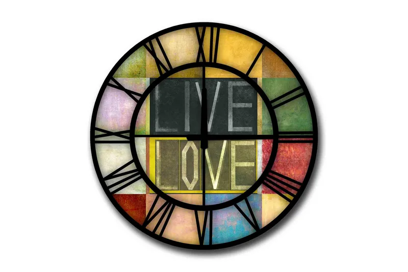 Diyadin Dekorklokke 50 cm Rund, Flerfarget