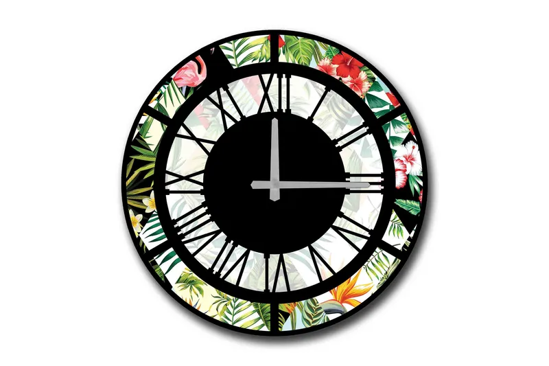 Diyadin Dekorklokke 50 cm Rund - Flerfarget - Innredning - Veggdekorasjon - Veggklokke