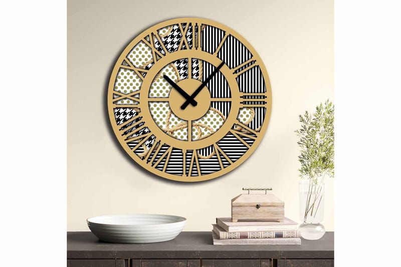 Diyadin Dekorklokke 50 cm Rund - Flerfarget - Innredning - Veggdekorasjon - Veggklokke