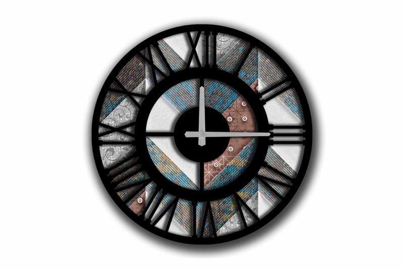 Diyadin Dekorklokke 50 cm Rund - Flerfarget - Innredning - Veggdekorasjon - Veggklokke