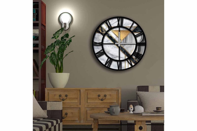 Diyadin Dekorklokke 50 cm Rund - Flerfarget - Innredning - Veggdekorasjon - Veggklokke