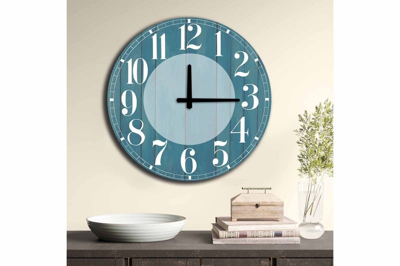 Diyadin Dekorklokke 50 cm Rund - Flerfarget - Innredning - Veggdekorasjon - Veggklokke