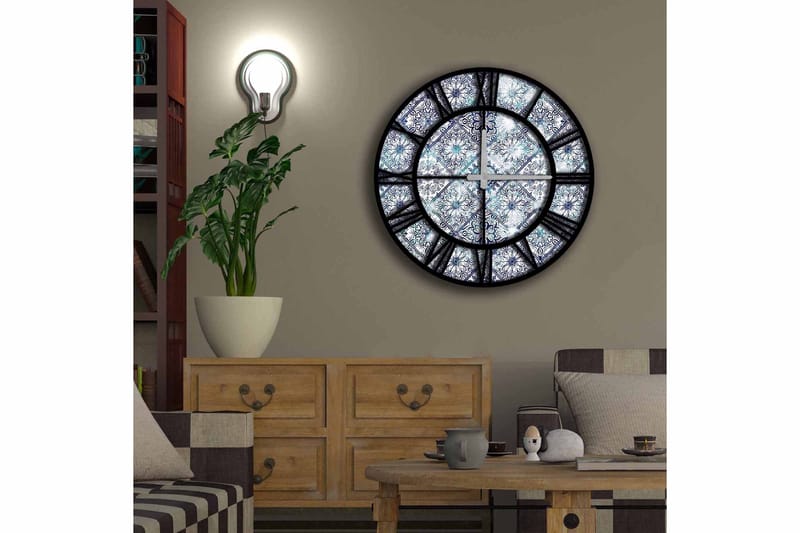 Diyadin Dekorklokke 50 cm Rund - Flerfarget - Innredning - Veggdekorasjon - Veggklokke