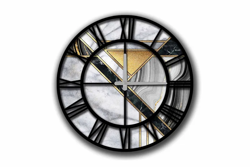 Diyadin Dekorklokke 50 cm Rund - Flerfarget - Innredning - Veggdekorasjon - Veggklokke